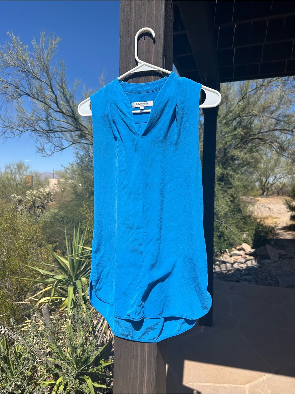 Turquoise silk tunic
